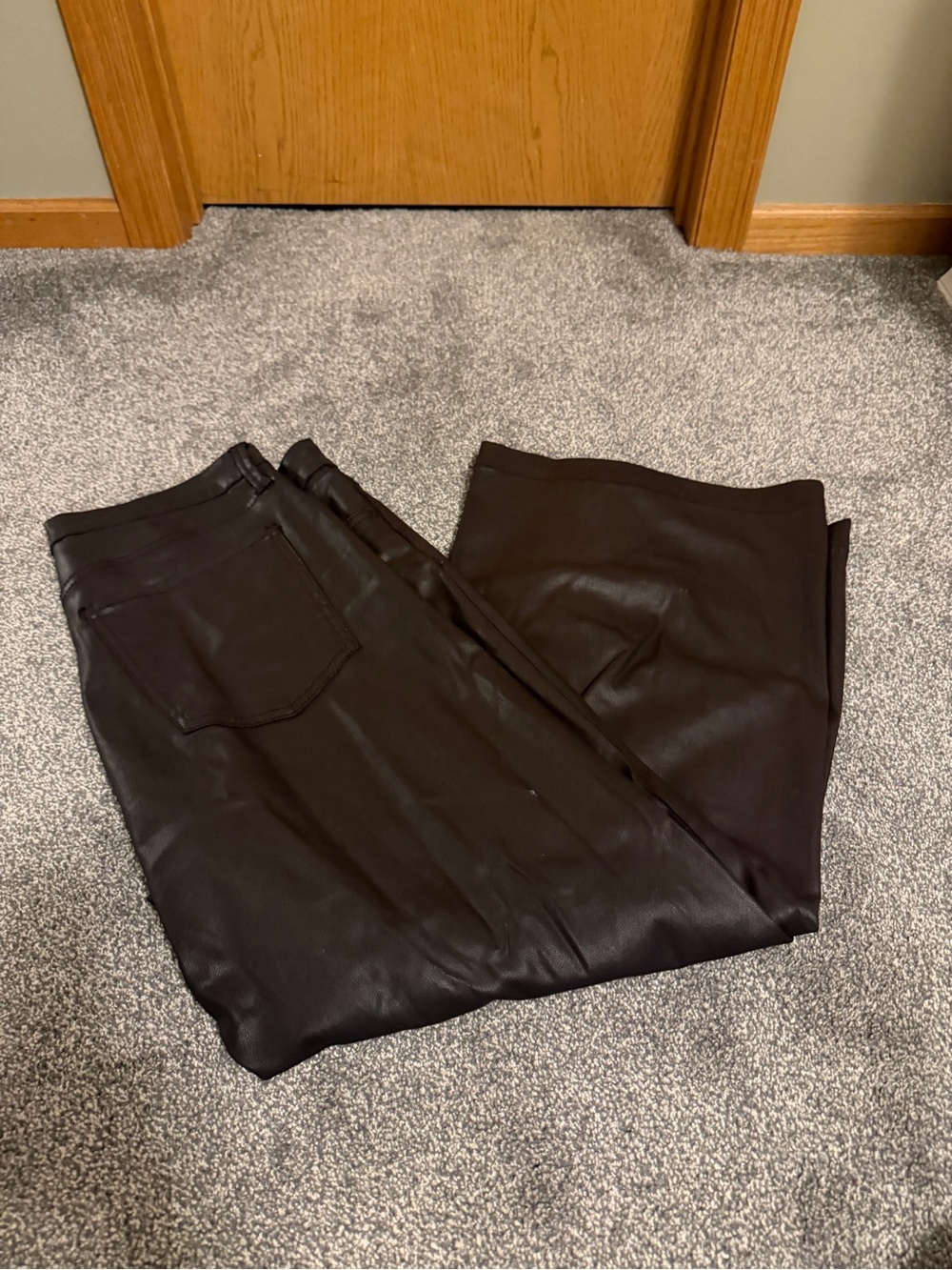 Kut from the Kloth Chocolate Wide-Leg Faux Leather Pants - Picture 2 of 3
